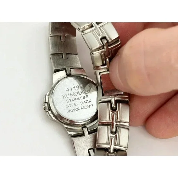 Silver Toned Rumours Brand Chain Link Unisex Analog Watch - WORKS - 41191 - Picture 8 of 8